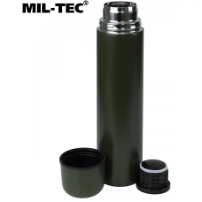 СТАЛЬНОЙ ТЕРМОС С КРУЖКОЙ MIL-TEC OLIVE 1 Л 14532000