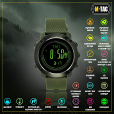 M-TAC ГОДИННИК ТАКТИЧНИЙ МУЛЬТИФУНКЦІОНАЛЬНИЙ OLIVE