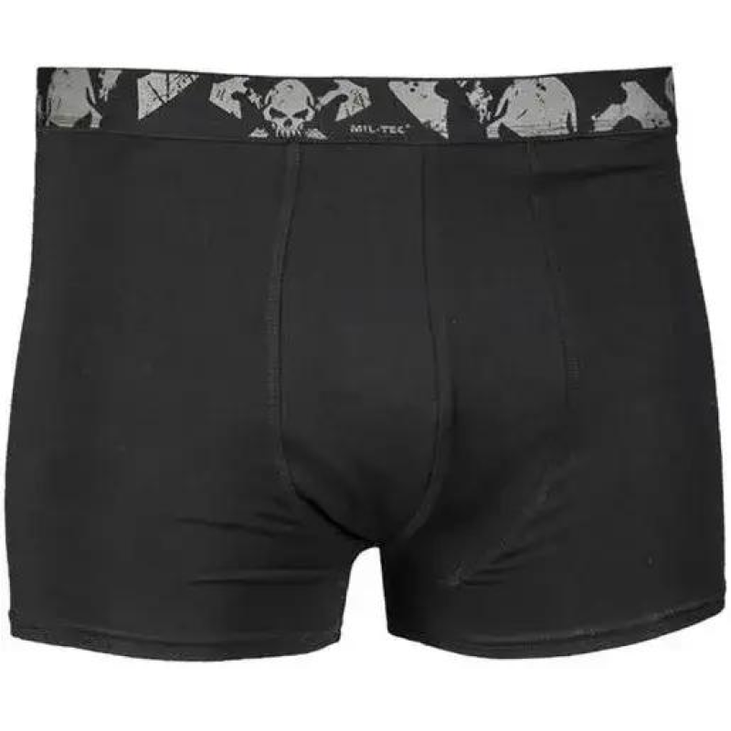 Набор Трусы (2 шт в комплекте) Sturm Mil-Tec Boxer Shorts Skull Schwarz S Черные (11200102)